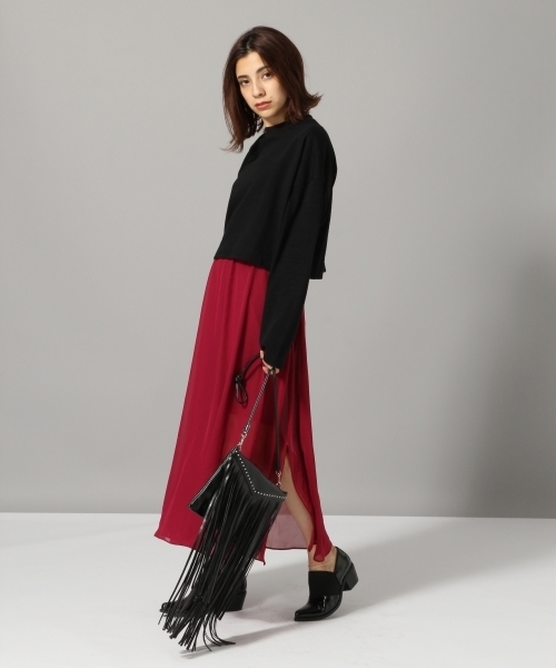 JEANASIS（ジーナシス）の「ムジガラマキシスカート/808040（スカート・レディース・レオパード/パイソン/ボルドー/チャコールグレー・FREE）」の21枚目の写真