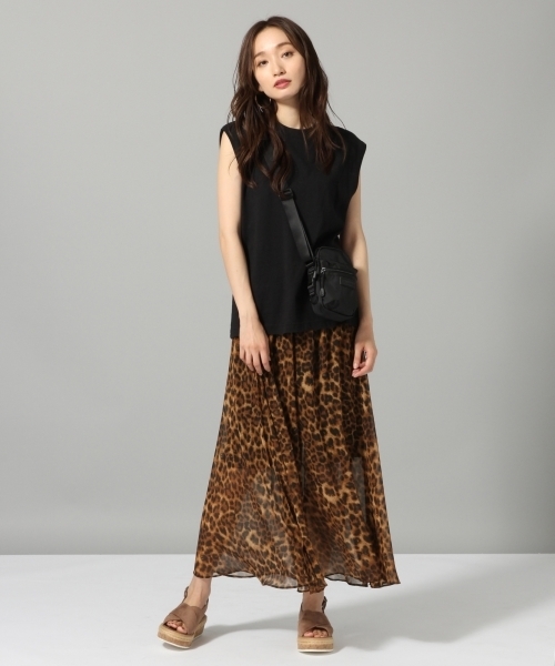 JEANASIS（ジーナシス）の「ムジガラマキシスカート/808040（スカート・レディース・レオパード/パイソン/ボルドー/チャコールグレー・FREE）」の22枚目の写真