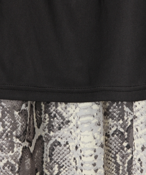 JEANASIS（ジーナシス）の「ムジガラマキシスカート/808040（スカート・レディース・レオパード/パイソン/ボルドー/チャコールグレー・FREE）」の5枚目の写真