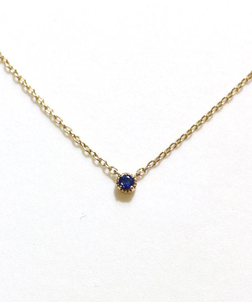 lily of the valley(リリーオブザバレイ)の「【K10】ワンポイントジュエリーネックレス(ネックレス・レディース・レッド/ピンク/ブルー/グリーン・FREE)」の2枚目の写真