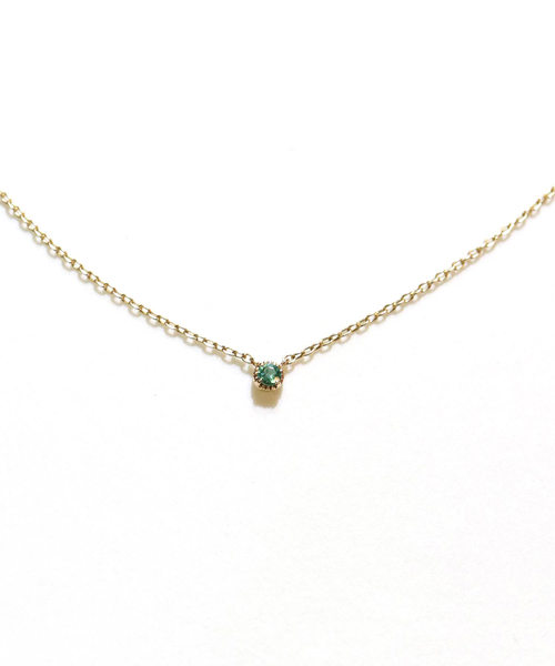 lily of the valley(リリーオブザバレイ)の「【K10】ワンポイントジュエリーネックレス(ネックレス・レディース・レッド/ピンク/ブルー/グリーン・FREE)」の1枚目の写真