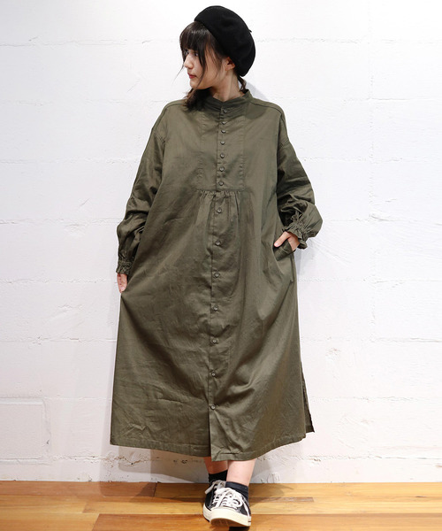 Rivet Surge リベットアンドサージ の ツイルバンドカラーワンピース シャツワンピース Wear