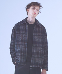 シャギーチェックブルゾン