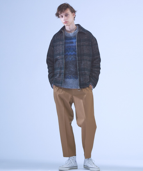 ABAHOUSE（アバハウス）の「シャギーチェックブルゾン（ブルゾン・メンズ・ブラック/ネイビー/グリーン・44/46/48）」の13枚目の写真