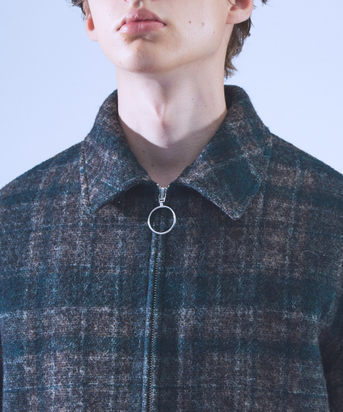 ABAHOUSE（アバハウス）の「シャギーチェックブルゾン（ブルゾン・メンズ・ブラック/ネイビー/グリーン・44/46/48）」の16枚目の写真