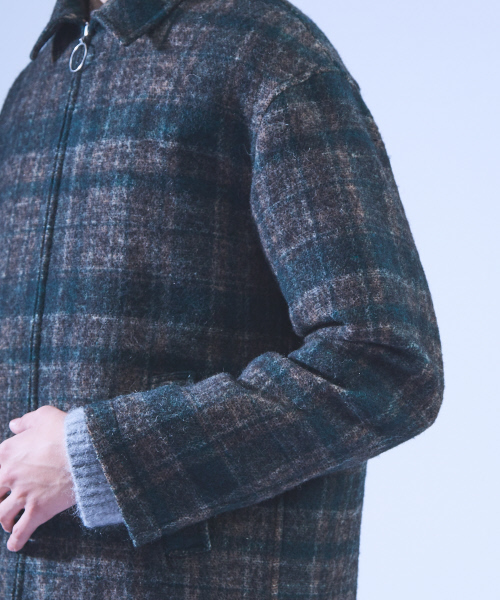 ABAHOUSE（アバハウス）の「シャギーチェックブルゾン（ブルゾン・メンズ・ブラック/ネイビー/グリーン・44/46/48）」の17枚目の写真