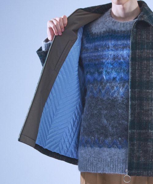 ABAHOUSE（アバハウス）の「シャギーチェックブルゾン（ブルゾン・メンズ・ブラック/ネイビー/グリーン・44/46/48）」の19枚目の写真