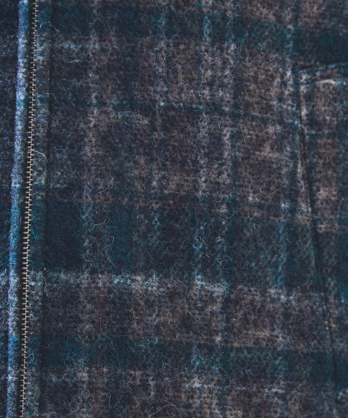 ABAHOUSE（アバハウス）の「シャギーチェックブルゾン（ブルゾン・メンズ・ブラック/ネイビー/グリーン・44/46/48）」の20枚目の写真