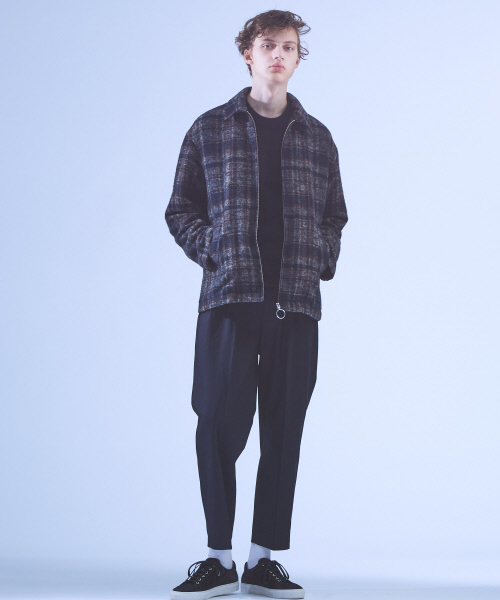 ABAHOUSE（アバハウス）の「シャギーチェックブルゾン（ブルゾン・メンズ・ブラック/ネイビー/グリーン・44/46/48）」の6枚目の写真