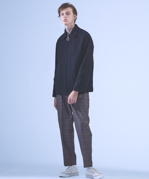 ABAHOUSE（アバハウス）の「シャギーチェックブルゾン（ブルゾン・メンズ・ブラック/ネイビー/グリーン・44/46/48）」の10枚目の写真