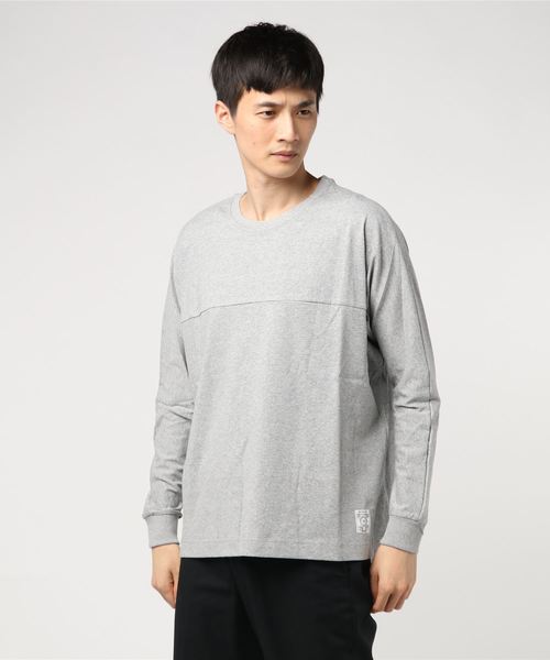 Ranch standard（ランチスタンダード）の「【Ranch Standard】 RA18-085 ドルマンスリーブTEE ビッグシルエット（Tシャツ/カットソー・メンズ・オフホワイト/杢グレー・2/3）」の2枚目の写真