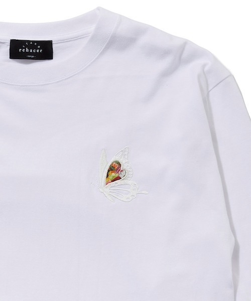 rehacer(レアセル)の「rehacer STAND : Flower Motif L/S T / フラワーモチーフ ロングスリーブ Tシャツ(Tシャツ/カットソー・メンズ・ホワイト/ブラック/ブラック系その他3/ホワイト系その他3/ホワイト系その他2/ブラック系その他2/グレー系その他2/ネイビー/グレー/グリーン・SMALL/MEDIUM/LARGE/X-LARGE)」の3枚目の写真