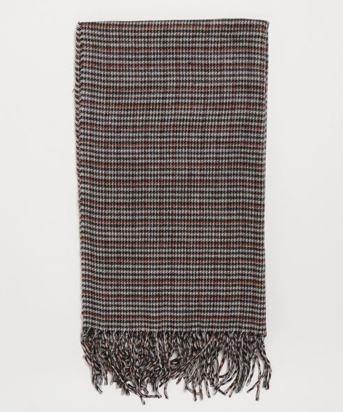 WEGO（ウィゴー）の「WEGO/カシミヤタッチチェックストール（ストール/ショール・メンズ・グレー/グレー系その他2/ブラウン系その他2・FREE）」の4枚目の写真