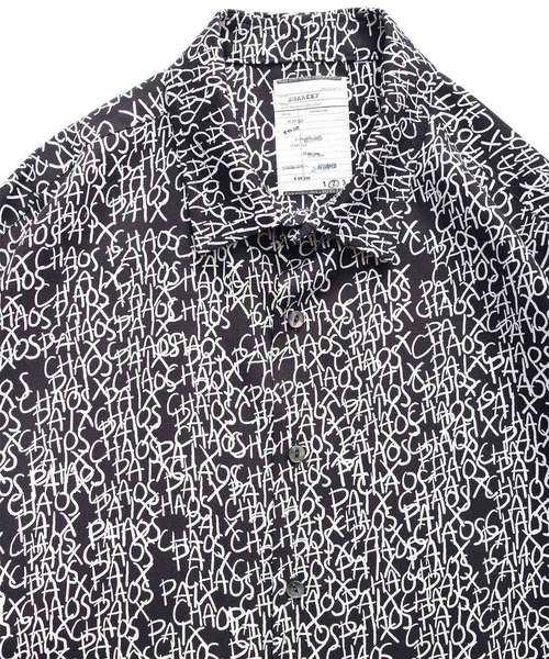 SHAREEF（シャリーフ）の「LETTERING PATTERN S/S SHIRTS（シャツ/ブラウス・メンズ・ブラック/オレンジ/モカ・1/2/3）」の7枚目の写真