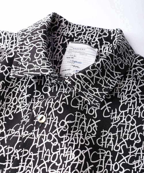 SHAREEF（シャリーフ）の「LETTERING PATTERN S/S SHIRTS（シャツ/ブラウス・メンズ・ブラック/オレンジ/モカ・1/2/3）」の8枚目の写真