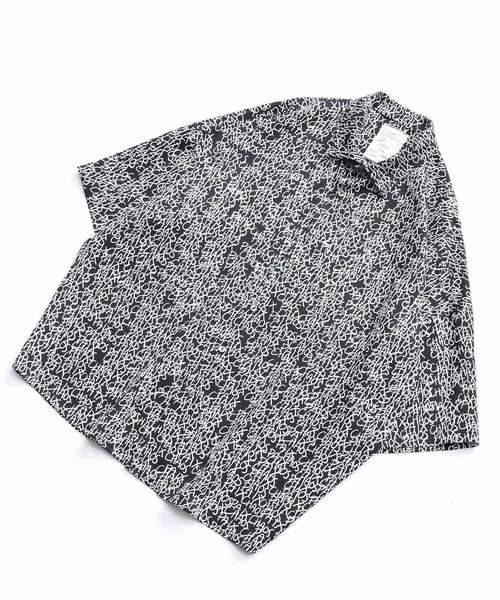 SHAREEF（シャリーフ）の「LETTERING PATTERN S/S SHIRTS（シャツ/ブラウス・メンズ・ブラック/オレンジ/モカ・1/2/3）」の10枚目の写真