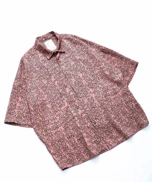 SHAREEF（シャリーフ）の「LETTERING PATTERN S/S SHIRTS（シャツ/ブラウス・メンズ・ブラック/オレンジ/モカ・1/2/3）」の11枚目の写真