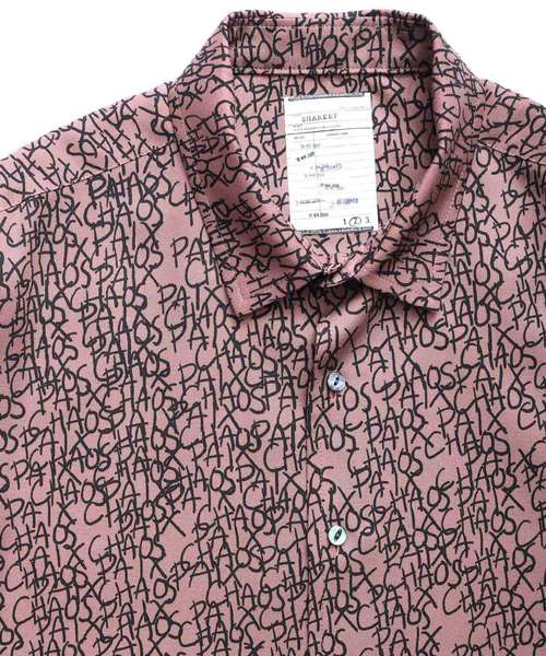 SHAREEF（シャリーフ）の「LETTERING PATTERN S/S SHIRTS（シャツ/ブラウス・メンズ・ブラック/オレンジ/モカ・1/2/3）」の12枚目の写真
