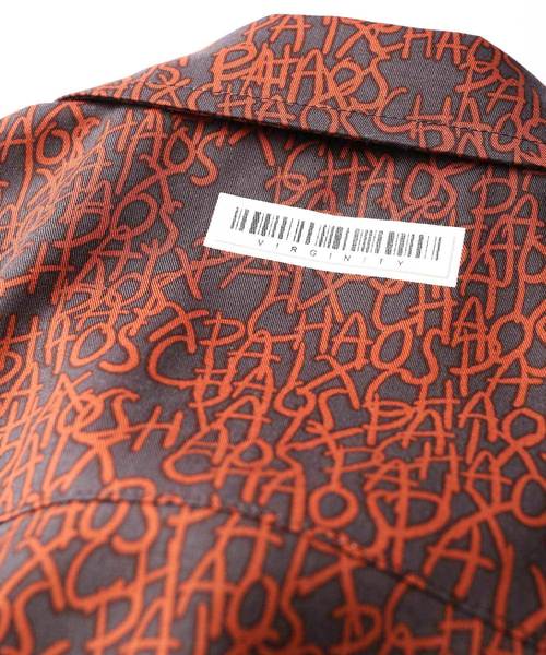 SHAREEF（シャリーフ）の「LETTERING PATTERN S/S SHIRTS（シャツ/ブラウス・メンズ・ブラック/オレンジ/モカ・1/2/3）」の15枚目の写真
