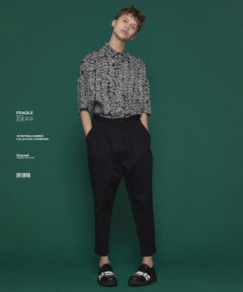 SHAREEF（シャリーフ）の「LETTERING PATTERN S/S SHIRTS（シャツ/ブラウス・メンズ・ブラック/オレンジ/モカ・1/2/3）」の16枚目の写真