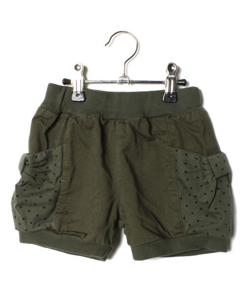 green label relaxing（グリーンレーベルリラクシング）の「GLR ポケットリボンショーツ（その他パンツ・キッズ・オリーブ/ワインレッド・95cm/105cm/115cm/125cm）」の2枚目の写真
