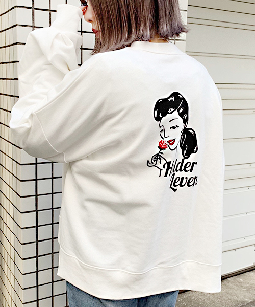 apres jour（アプレジュール）の「アソート柄レトロプリントスウェット【ZOZOTOWN限定アイテム】（スウェット・レディース・ベージュ/オフホワイト/サックスブルー/その他/ラベンダー・フリー）」の2枚目の写真