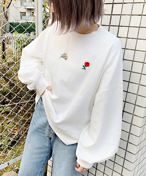 apres jour（アプレジュール）の「アソート柄レトロプリントスウェット【ZOZOTOWN限定アイテム】（スウェット・レディース・ベージュ/オフホワイト/サックスブルー/その他/ラベンダー・フリー）」の7枚目の写真