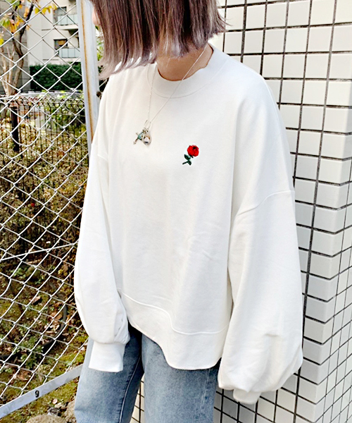 apres jour（アプレジュール）の「アソート柄レトロプリントスウェット【ZOZOTOWN限定アイテム】（スウェット・レディース・ベージュ/オフホワイト/サックスブルー/その他/ラベンダー・フリー）」の8枚目の写真