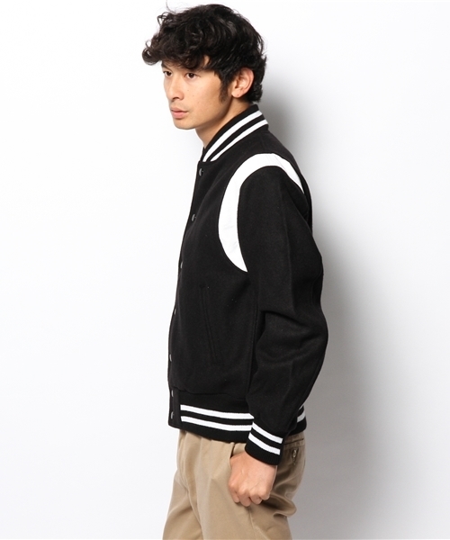 AMERICAN RAG CIE(アメリカンラグシー)の「GOLDEN BEAR 別注スタジャン 113-GLB-7613∴(スタジャン・メンズ・ネイビー/ブラック・SMALL/MEDIUM)」の8枚目の写真