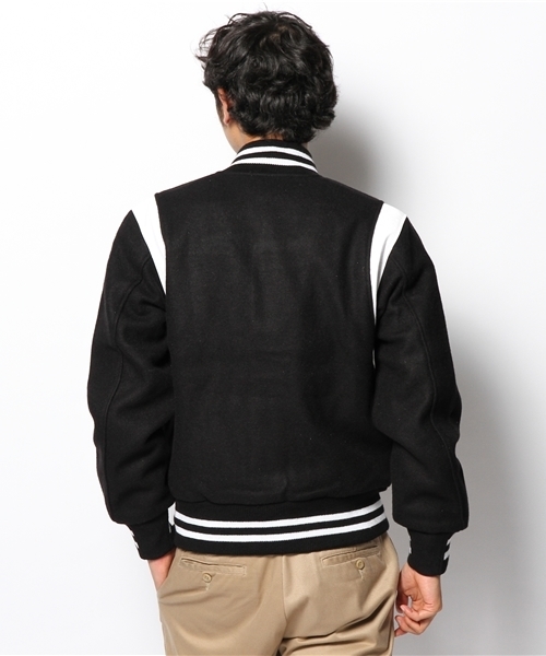 AMERICAN RAG CIE(アメリカンラグシー)の「GOLDEN BEAR 別注スタジャン 113-GLB-7613∴(スタジャン・メンズ・ネイビー/ブラック・SMALL/MEDIUM)」の9枚目の写真