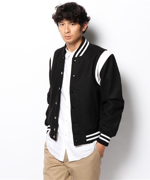 AMERICAN RAG CIE(アメリカンラグシー)の「GOLDEN BEAR 別注スタジャン 113-GLB-7613∴(スタジャン・メンズ・ネイビー/ブラック・SMALL/MEDIUM)」の10枚目の写真