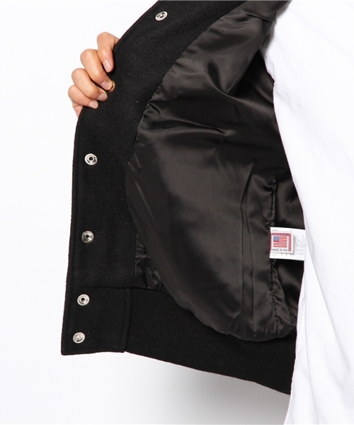 AMERICAN RAG CIE(アメリカンラグシー)の「GOLDEN BEAR 別注スタジャン 113-GLB-7613∴(スタジャン・メンズ・ネイビー/ブラック・SMALL/MEDIUM)」の13枚目の写真