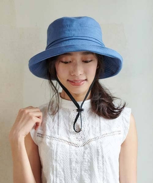 OVERRIDE(オーバーライド)の「【ミルサ】『UVカット』コットンハット(ハット・レディース・ダークグリーン/ホワイト/レッド/ブルー/ベージュ/ブラック/ネイビー/グレー・58cm/60cm/54cm/62cm/56cm)」の7枚目の写真