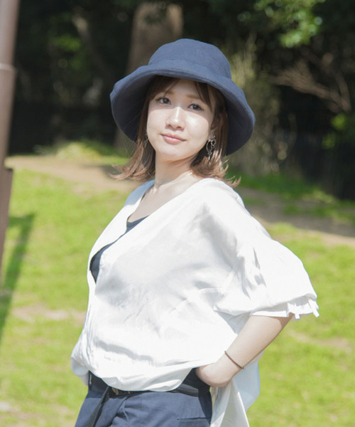 OVERRIDE(オーバーライド)の「【ミルサ】『UVカット』コットンハット(ハット・レディース・ダークグリーン/ホワイト/レッド/ブルー/ベージュ/ブラック/ネイビー/グレー・58cm/60cm/54cm/62cm/56cm)」の21枚目の写真