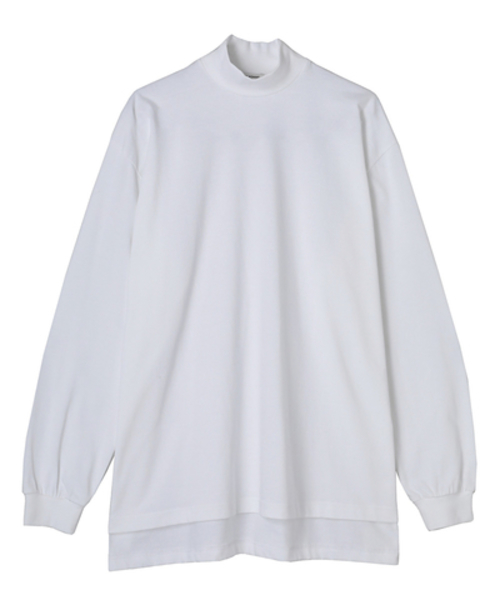 CLANE(クラネ)の「UPNECK TOPS(Tシャツ/カットソー・メンズ・ブラック/ホワイト/ベージュ・1/2)」の2枚目の写真