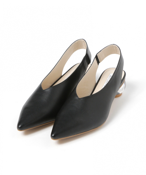 BAYFLOW（ベイフロー）の「クリアヒールＶカットパンプス（パンプス・レディース・ブラック/ブラウン・LARGE/MEDIUM/SMALL）」の2枚目の写真