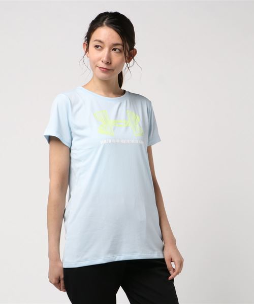 UNDER ARMOUR（アンダーアーマー）の「アンダーアーマー UNDER ARMOUR UA Tech SSC Graphic 1328900（Tシャツ/カットソー・レディース・ホワイト/グレー/ブルー/ダークグレー・S/M/XL/L）」の4枚目の写真