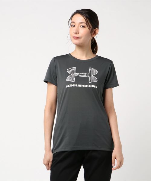 UNDER ARMOUR（アンダーアーマー）の「アンダーアーマー UNDER ARMOUR UA Tech SSC Graphic 1328900（Tシャツ/カットソー・レディース・ホワイト/グレー/ブルー/ダークグレー・S/M/XL/L）」の3枚目の写真