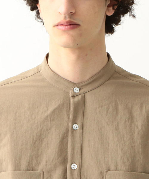 Steven Alan（スティーブンアラン）の「＜Steven Alan＞ DRY/TCH 2P BAND COLLAR SHIRT-BOLD/シャツ（シャツ/ブラウス・メンズ・ダークグレー/ベージュ・S/M/L/XL）」の10枚目の写真