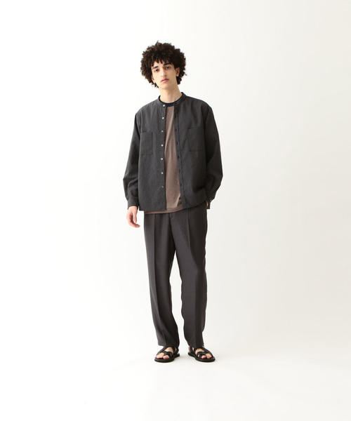 Steven Alan（スティーブンアラン）の「＜Steven Alan＞ DRY/TCH 2P BAND COLLAR SHIRT-BOLD/シャツ（シャツ/ブラウス・メンズ・ダークグレー/ベージュ・S/M/L/XL）」の11枚目の写真