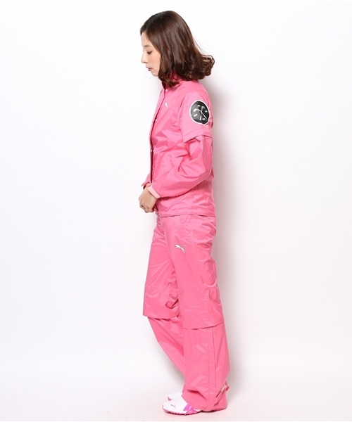 美品 Puma レディース レインウェア ピンク PUMA（プーマ）の「レインウェア ストームコンプ (WOMEN) - PUMA