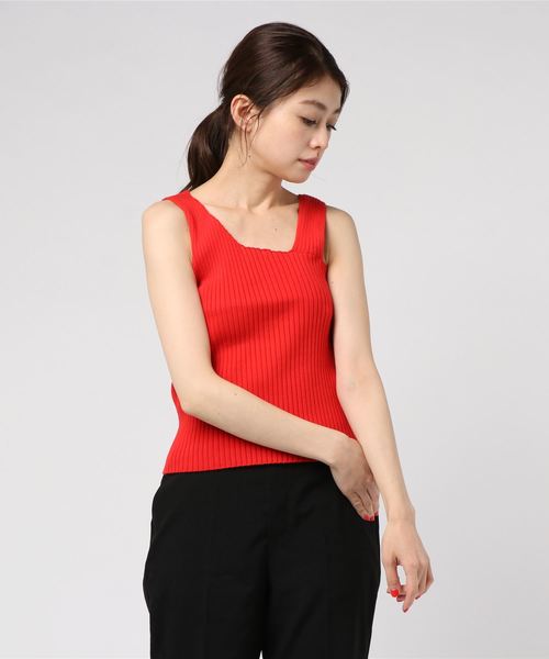 one way（ワンウェイ）の「アシメニットタンク（ニット/セーター・レディース・ライトブルー/レッド/ライトブラウン/ブラック/ベージュ/ホワイト系その他/ブルー系その他・FREE）」の7枚目の写真