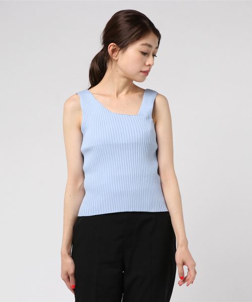 one way（ワンウェイ）の「アシメニットタンク（ニット/セーター・レディース・ライトブルー/レッド/ライトブラウン/ブラック/ベージュ/ホワイト系その他/ブルー系その他・FREE）」の10枚目の写真