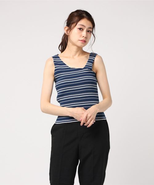 one way（ワンウェイ）の「アシメニットタンク（ニット/セーター・レディース・ライトブルー/レッド/ライトブラウン/ブラック/ベージュ/ホワイト系その他/ブルー系その他・FREE）」の12枚目の写真