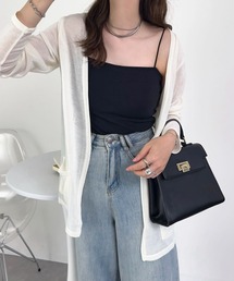 ［ M L XL ］ 選べる3丈 シアーニットカーディガン