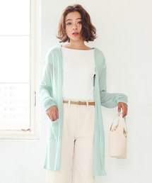 KOBE LETTUCE | [ミディアム丈/ロング丈]シアーサマーニットトッパーカーディガン(カーディガン/ボレロ)