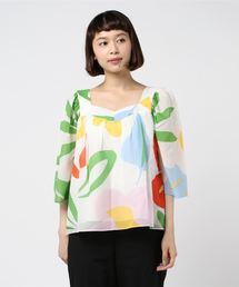 専用✨marimekko　マリメッコ　フラワープリントプルオーバーブラウスシャツ org.jpg