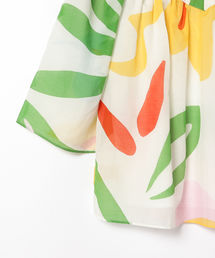 marimekko　マリメッコ　フラワープリント　プルオーバー　ブラウス　シャツ marimekko マリメッコ フラワープリント プルオーバー ブラウス