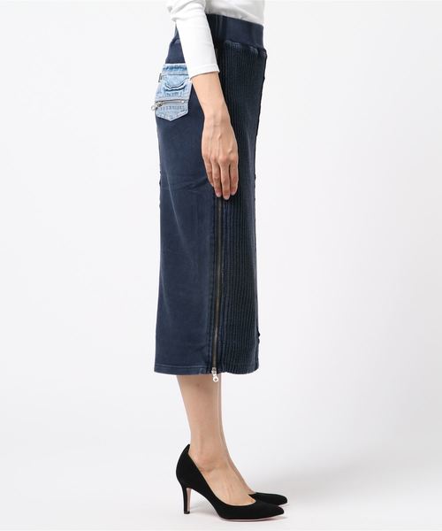 ROGER AND RAW(ロジャーアンドロウ)の「Roger&Raw / 畦切替SK(スカート・レディース・ホワイト/ブラック/グレー/ネイビー・M)」の6枚目の写真