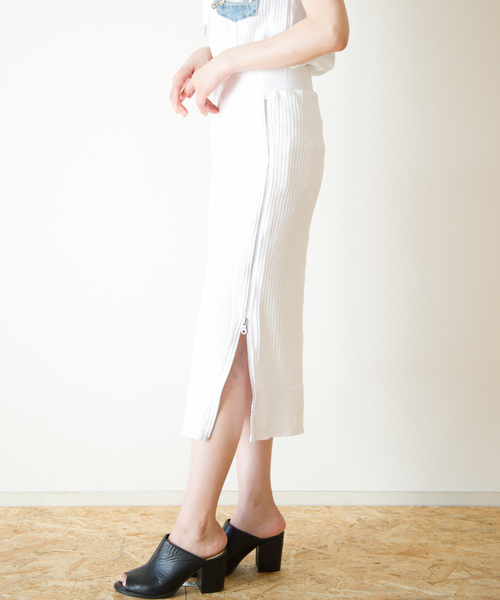 ROGER AND RAW(ロジャーアンドロウ)の「Roger&Raw / 畦切替SK(スカート・レディース・ホワイト/ブラック/グレー/ネイビー・M)」の22枚目の写真